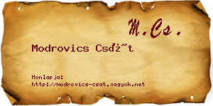 Modrovics Csát névjegykártya